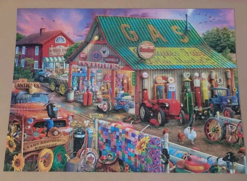 Buffalo Games Puzzle 1000 Piece Antique Market Country Life